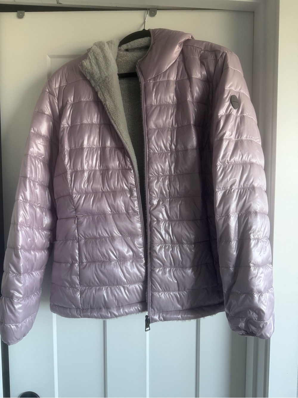Andrew Marc Plush Faux Fur Jacket - Light Gray
